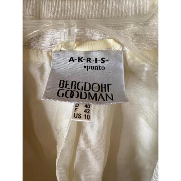 AKRIS Punto Light Beige 2-Button Notched Lapel Blazer Jacket US 10 - Picture 2 of 9